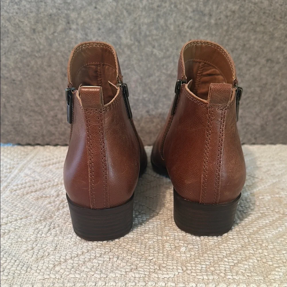 Lucky Brand size 8.5 Basel Toffee Brown Leather Ankle Booties - Picture 12 of 16